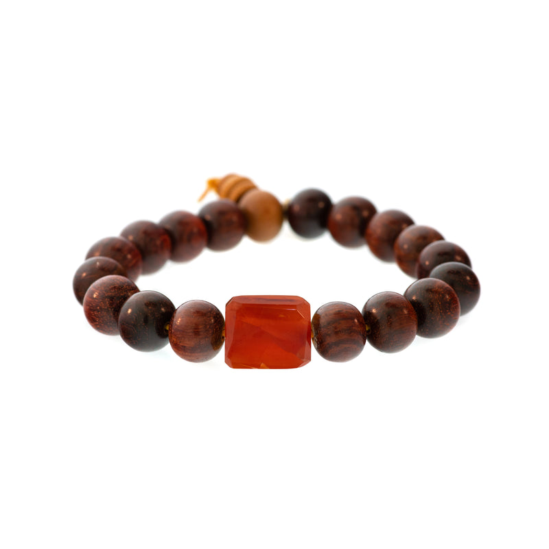 Lots O' Rock Redwood Bead Bracelet