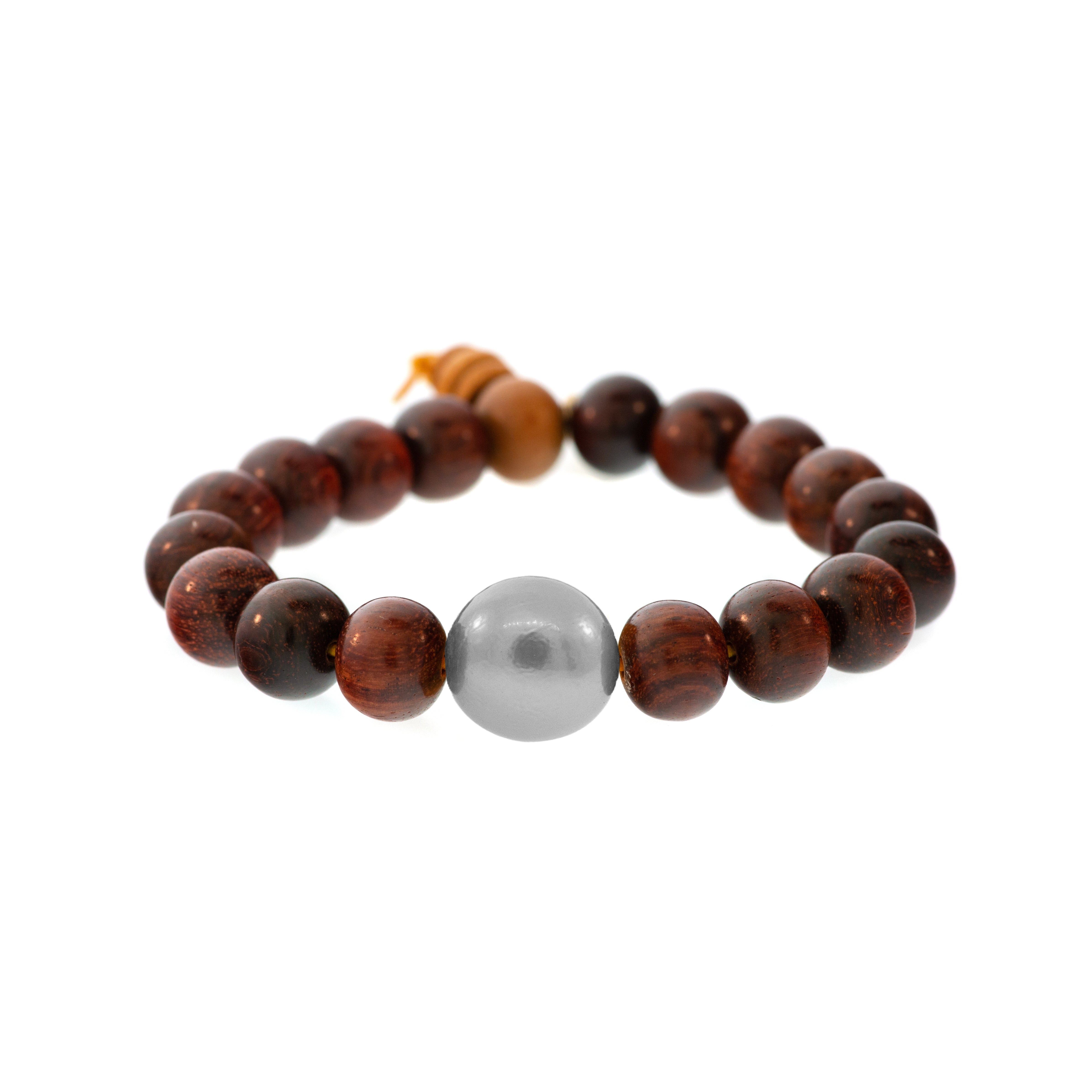 Lots O' Rock Redwood Bead Bracelet