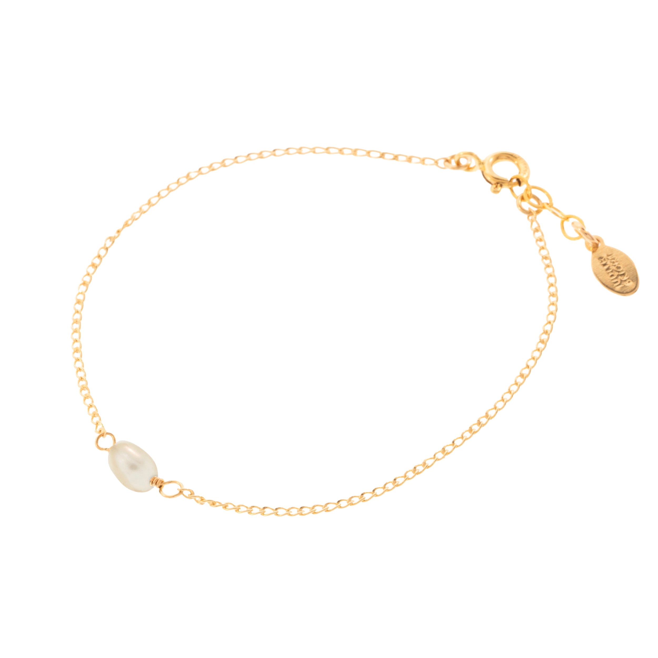 Mini Rock Bracelet — Champagne Pearl — 14K Gold-Filled
