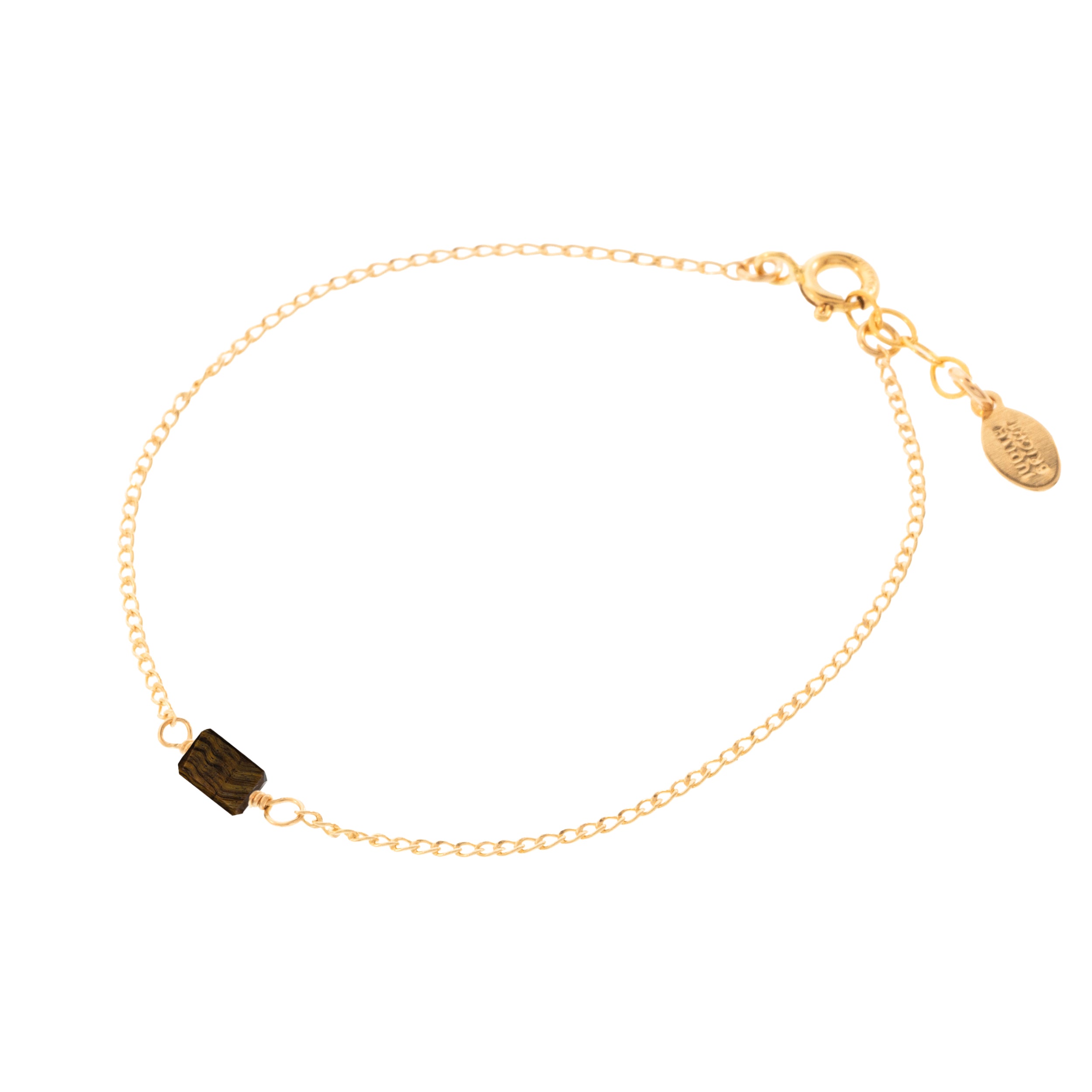 Mini Rock Bracelet — Tiger's Eye — 14K Gold-Filled