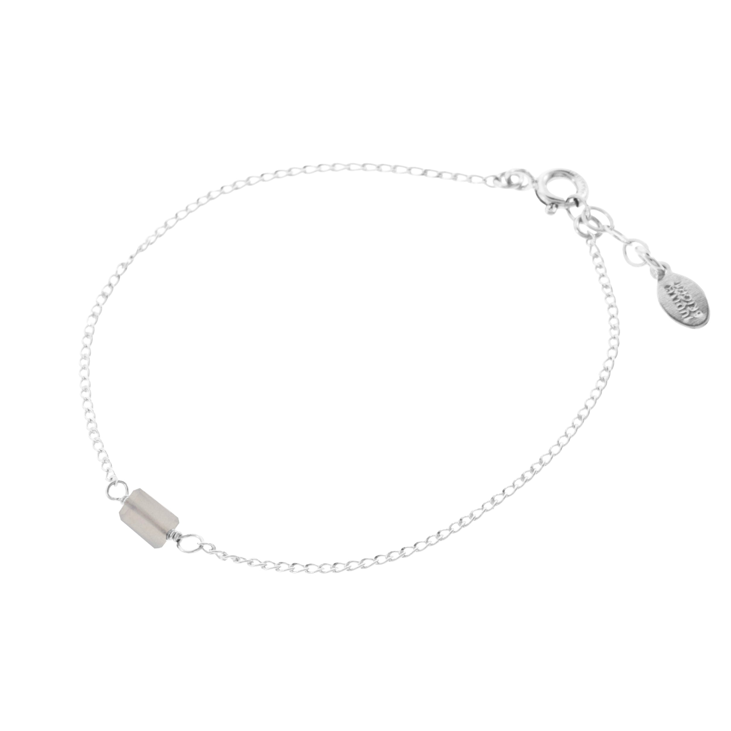 Mini Rock Bracelet — Chalcedony — Sterling Silver