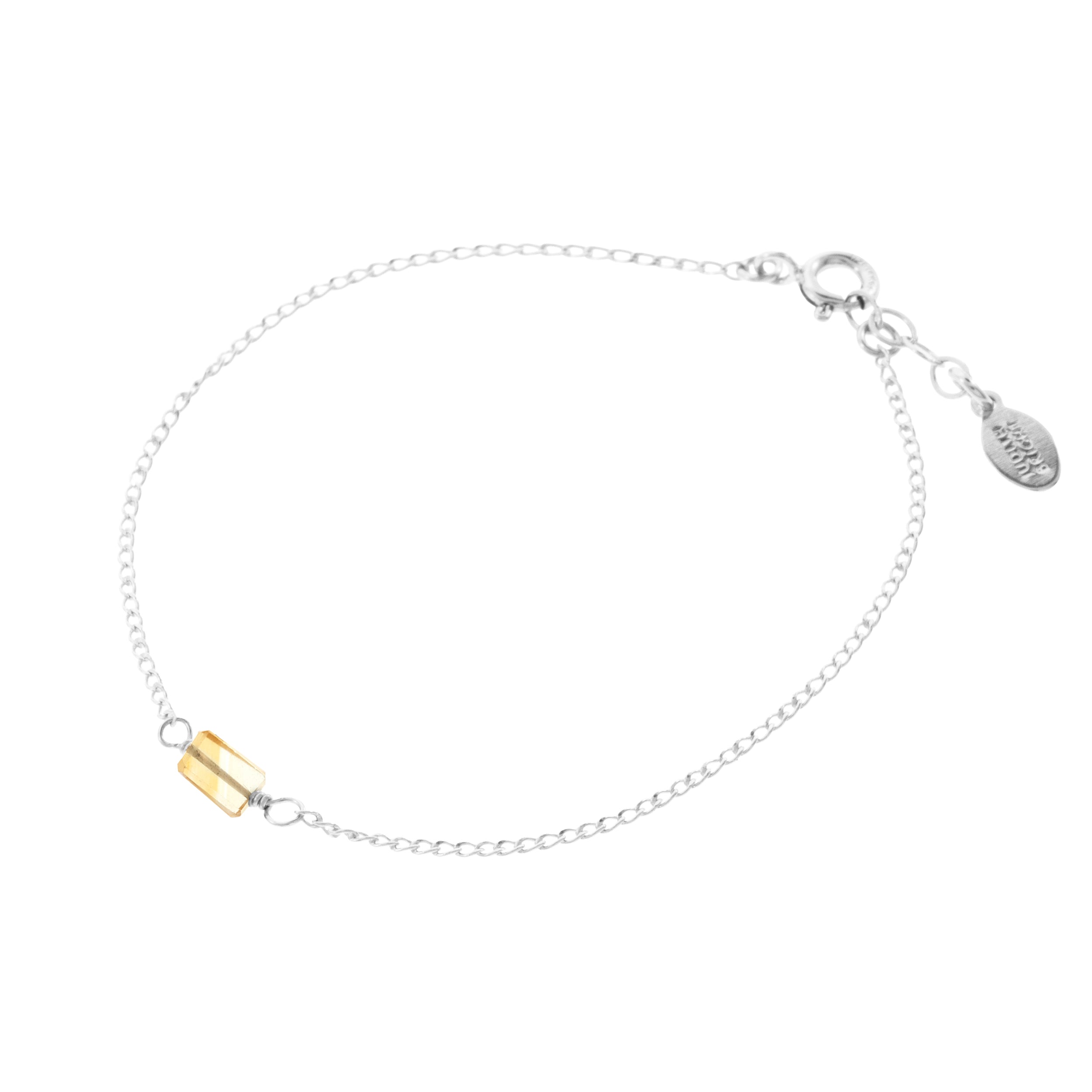 Mini Rock Bracelet — Citrine — Sterling Silver