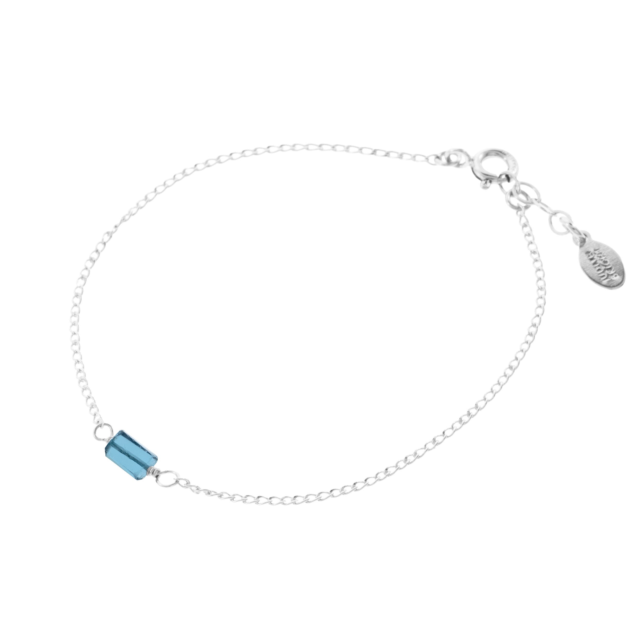 Mini Rock Bracelet — London Blue Topaz — Sterling Silver