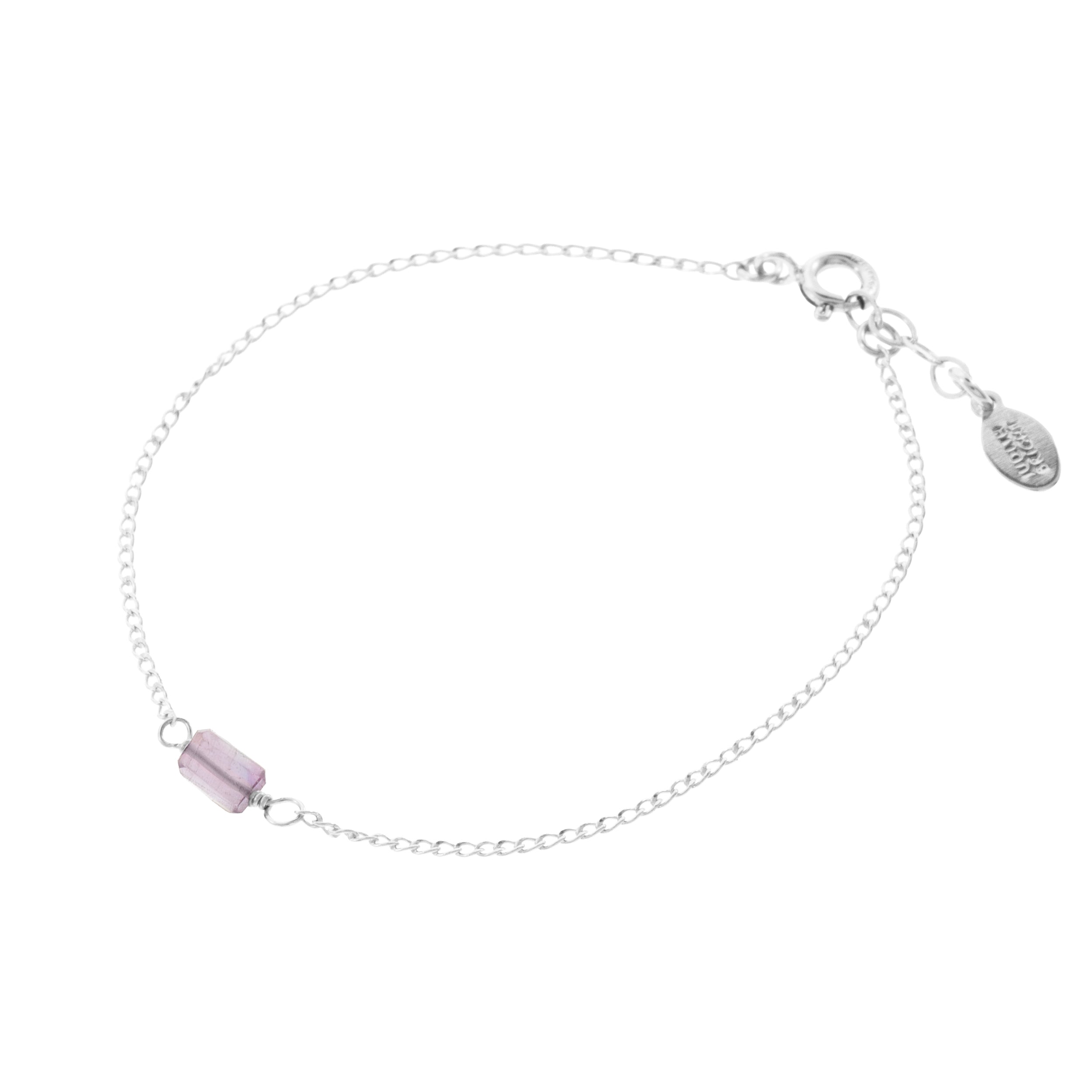 Mini Rock Bracelet — Pale Amethyst — Sterling Silver