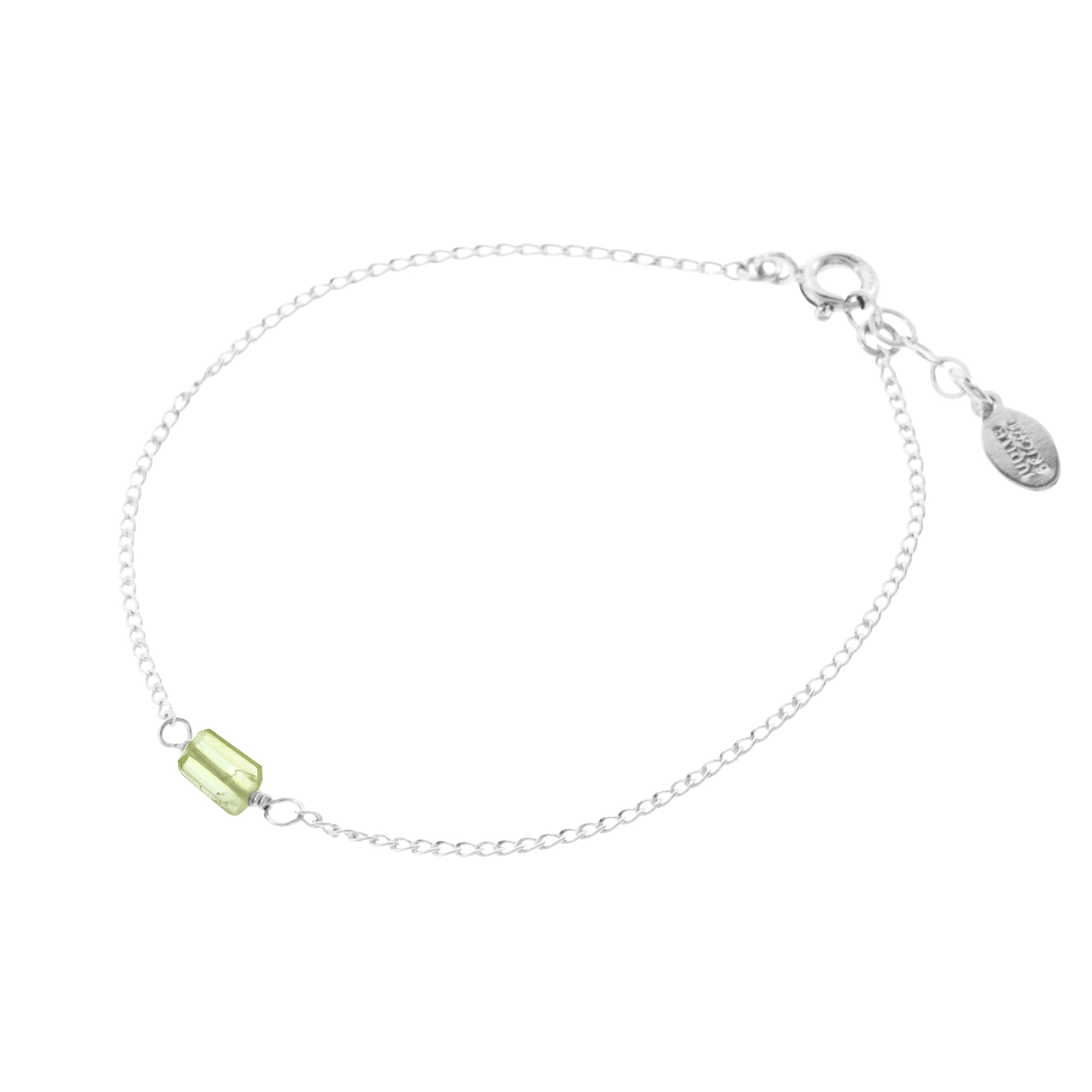 Mini Rock Bracelet — Peridot — Sterling Silver