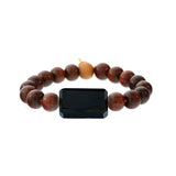 Rockstar Redwood Bead Bracelet