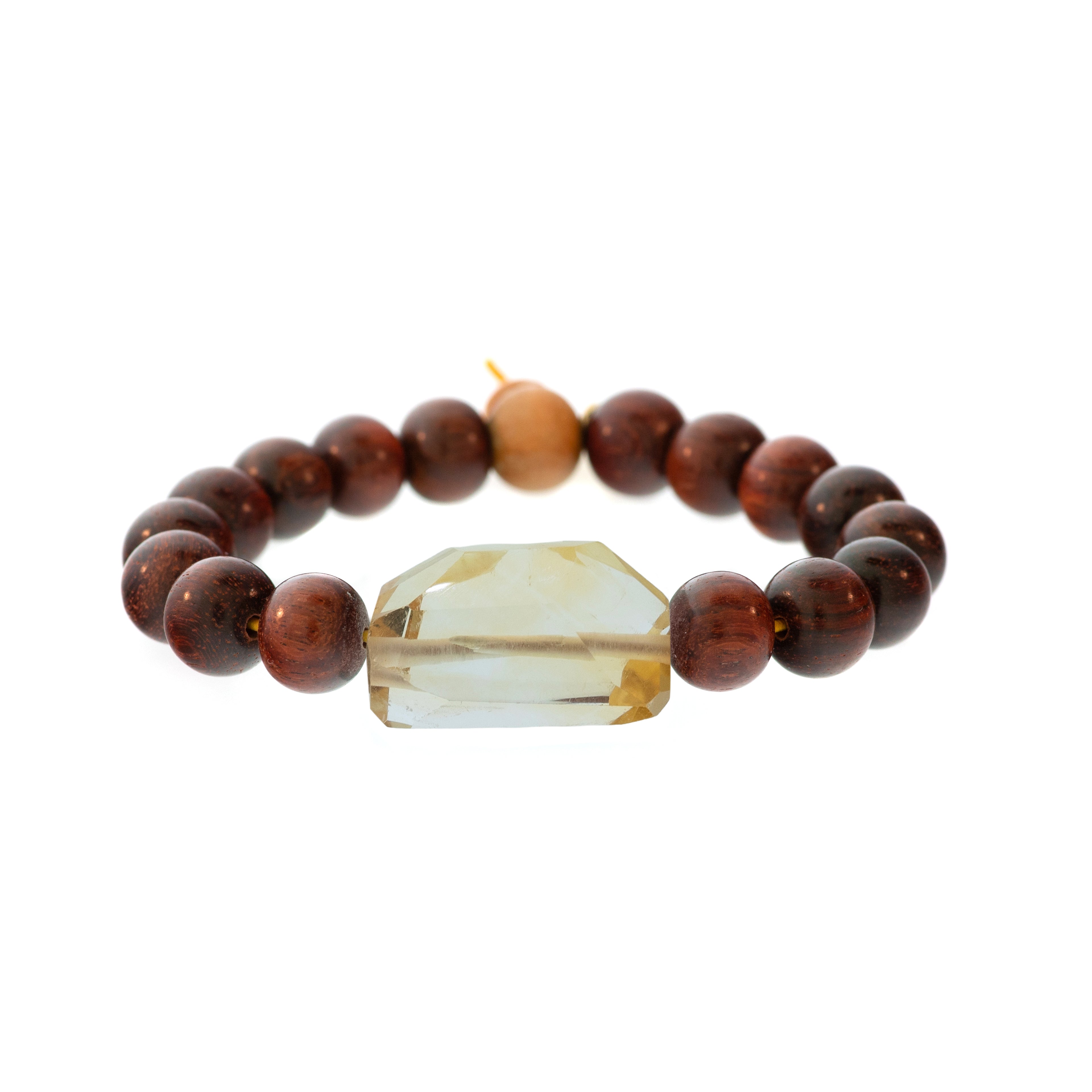 Rockstar Redwood Bead Bracelet