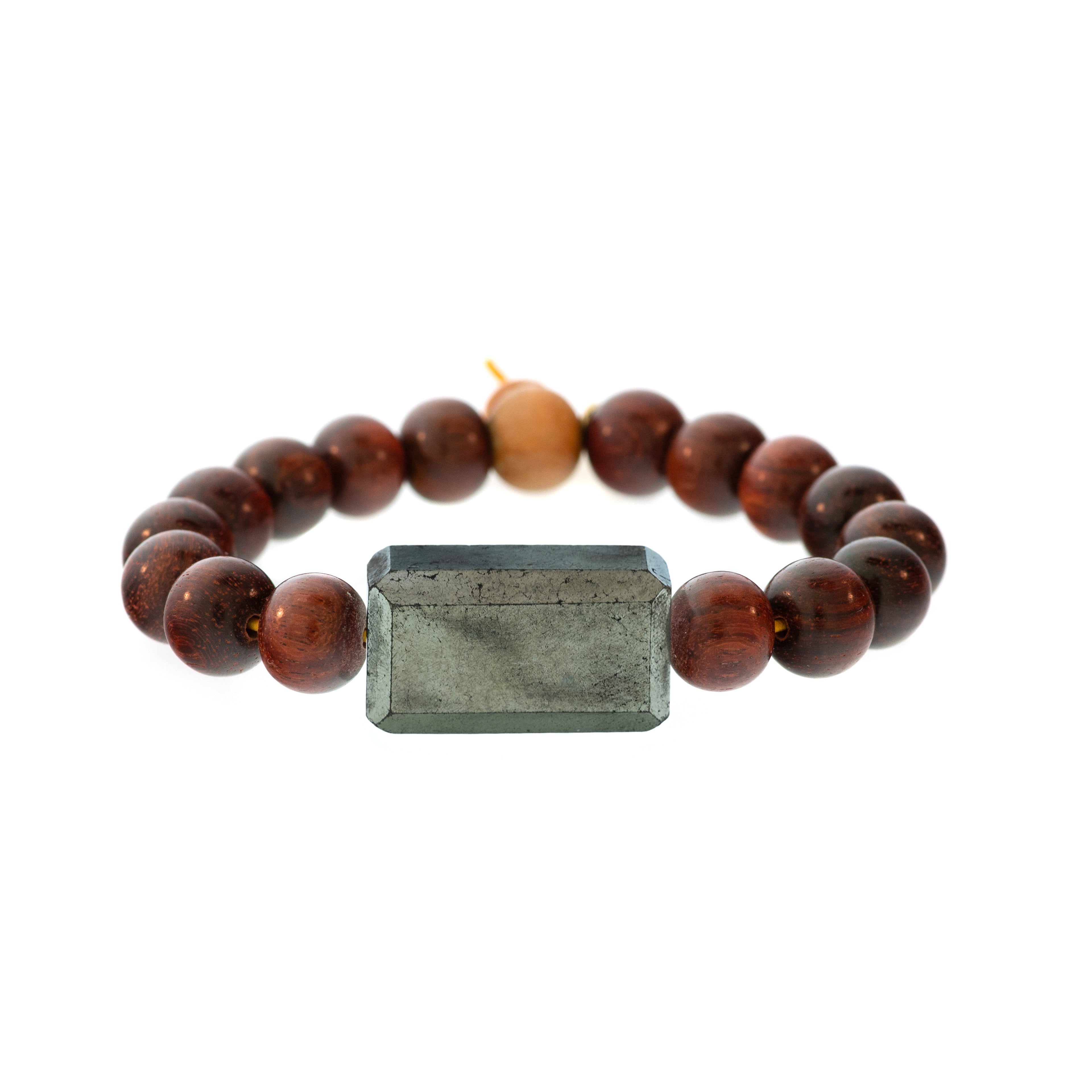 Rockstar Redwood Bead Bracelet
