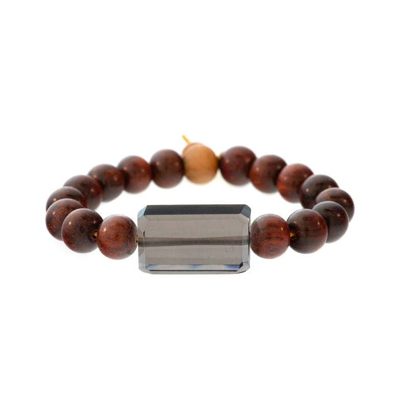 Rockstar Redwood Bead Bracelet