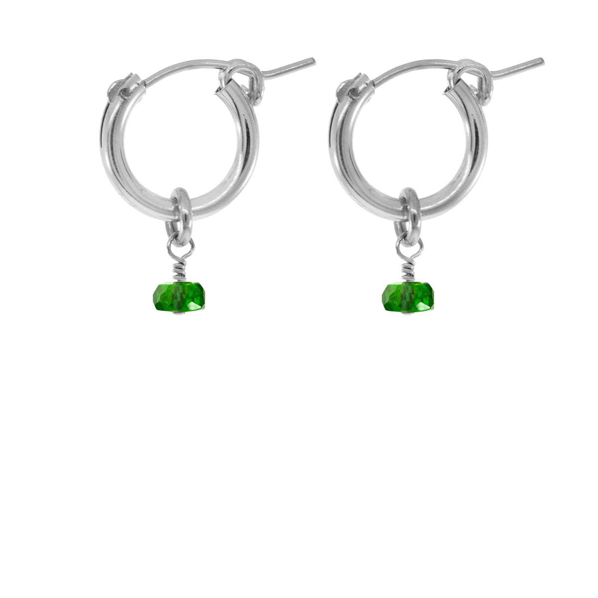 Mini Hoops with Rondelle Charms