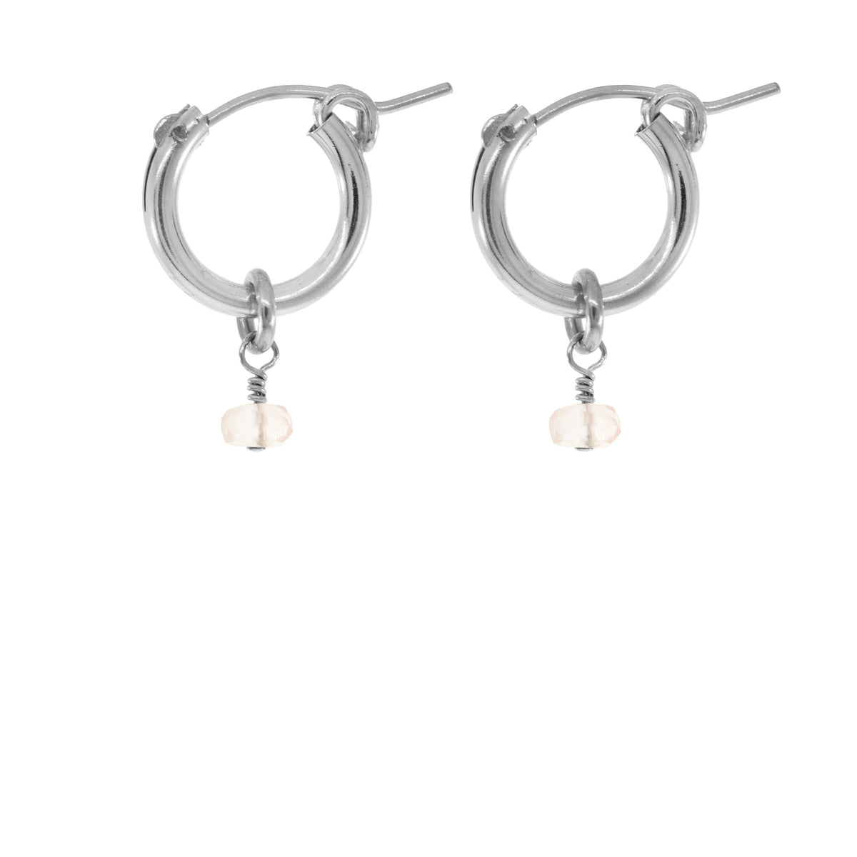 Mini Hoops with Rondelle Charms