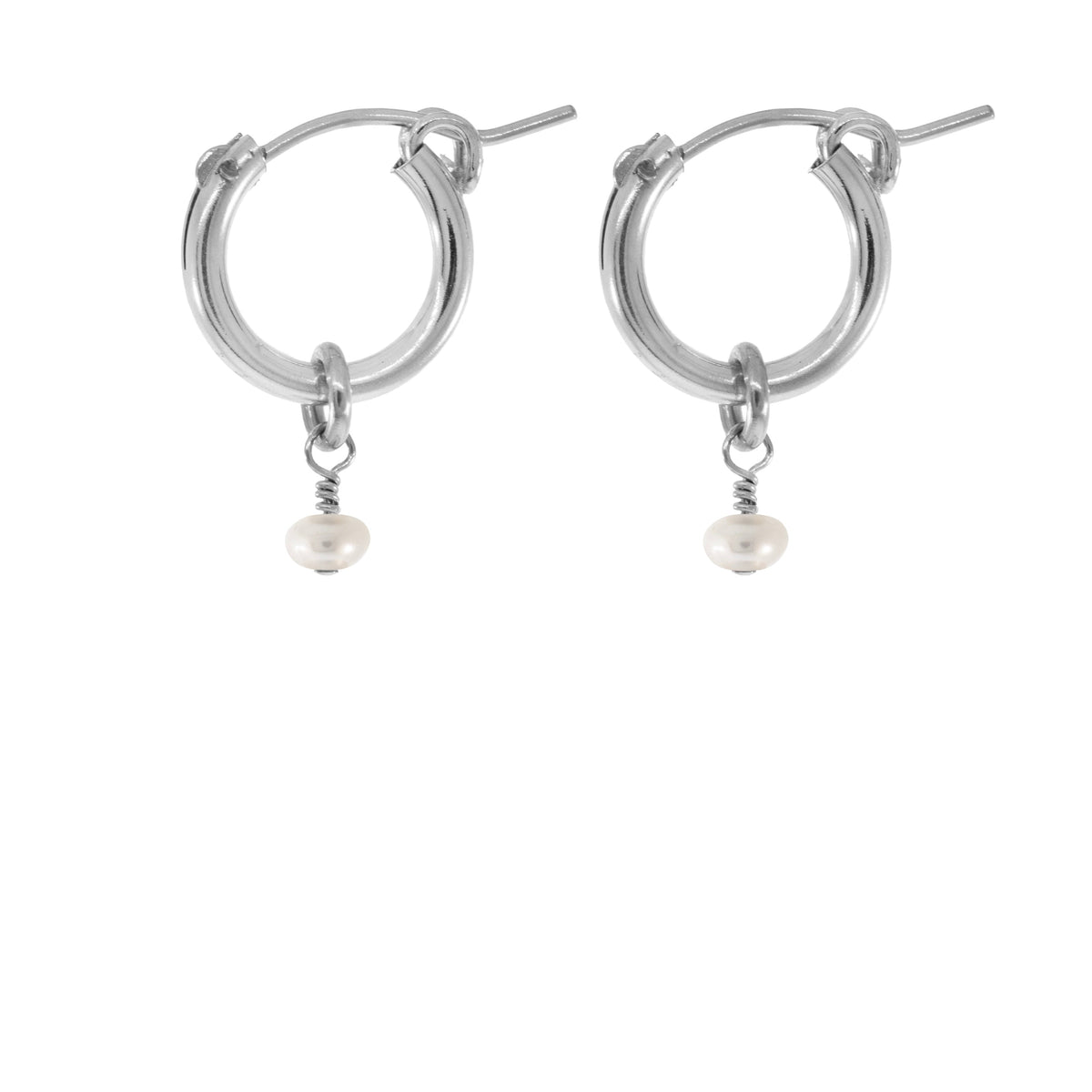 Mini Hoops with Rondelle Charms