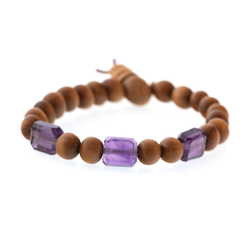 3-Stone Raj Sandalwood Bracelet