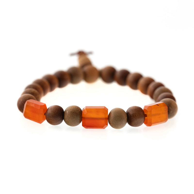 3-Stone Raj Sandalwood Bracelet