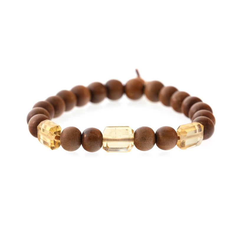 3-Stone Raj Sandalwood Bracelet