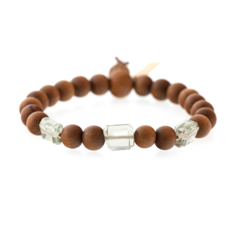 3-Stone Raj Sandalwood Bracelet