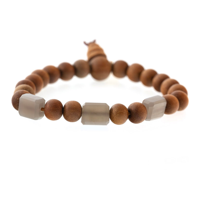 3-Stone Raj Sandalwood Bracelet