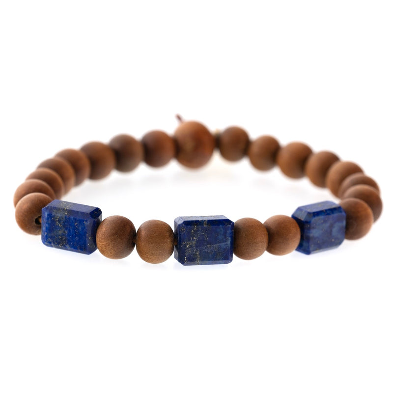 3-Stone Raj Sandalwood Bracelet