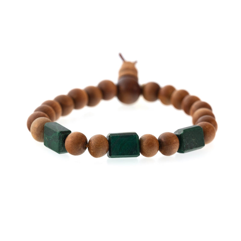 3-Stone Raj Sandalwood Bracelet