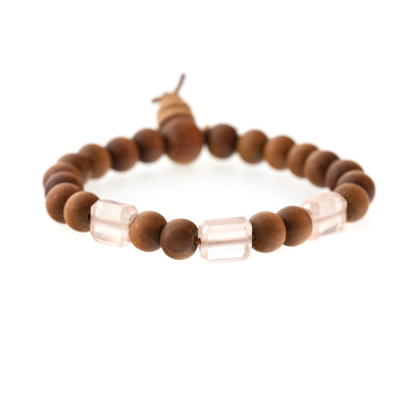 3-Stone Raj Sandalwood Bracelet