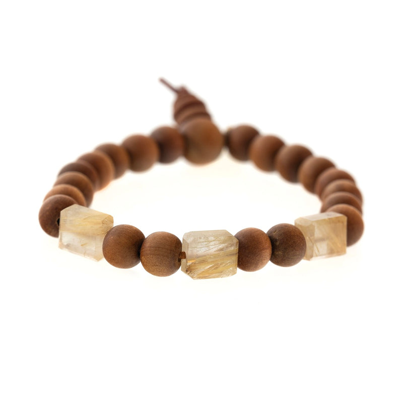 3-Stone Raj Sandalwood Bracelet