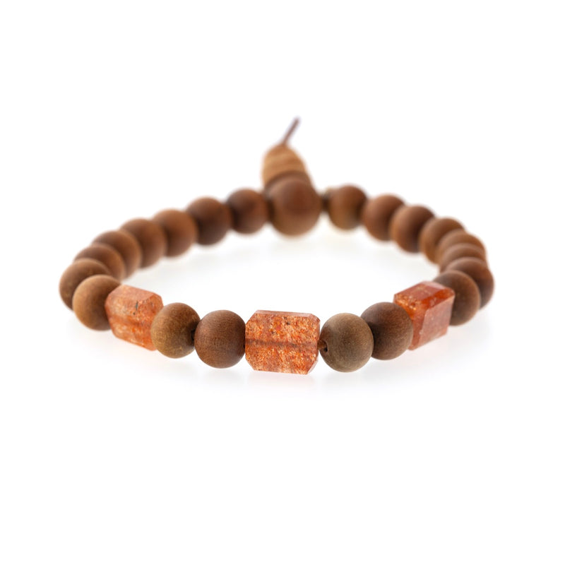 3-Stone Raj Sandalwood Bracelet