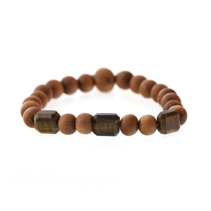 3-Stone Raj Sandalwood Bracelet