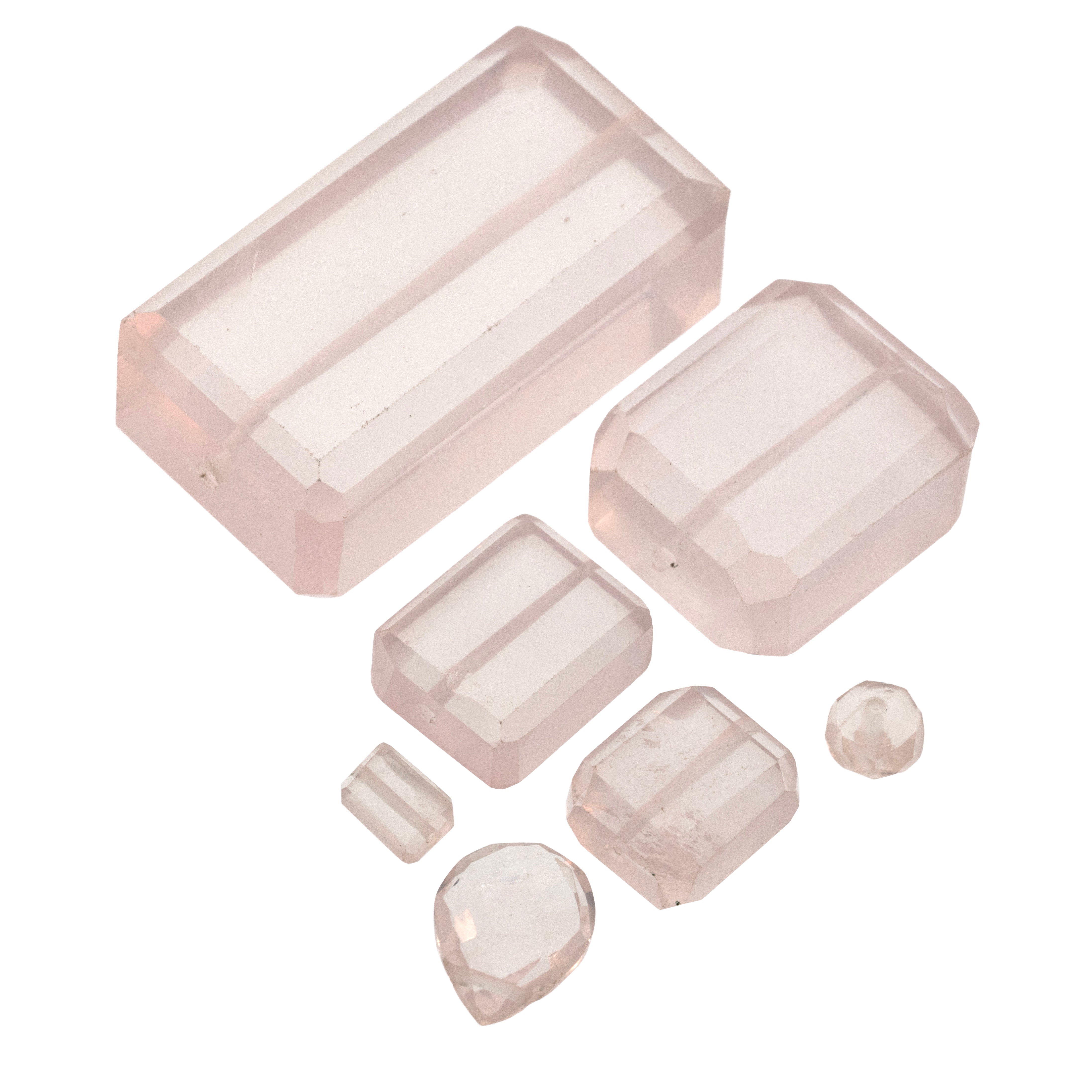 Rose Quartz gemstone cluster