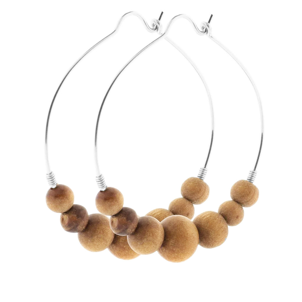Sandalwood Hoops