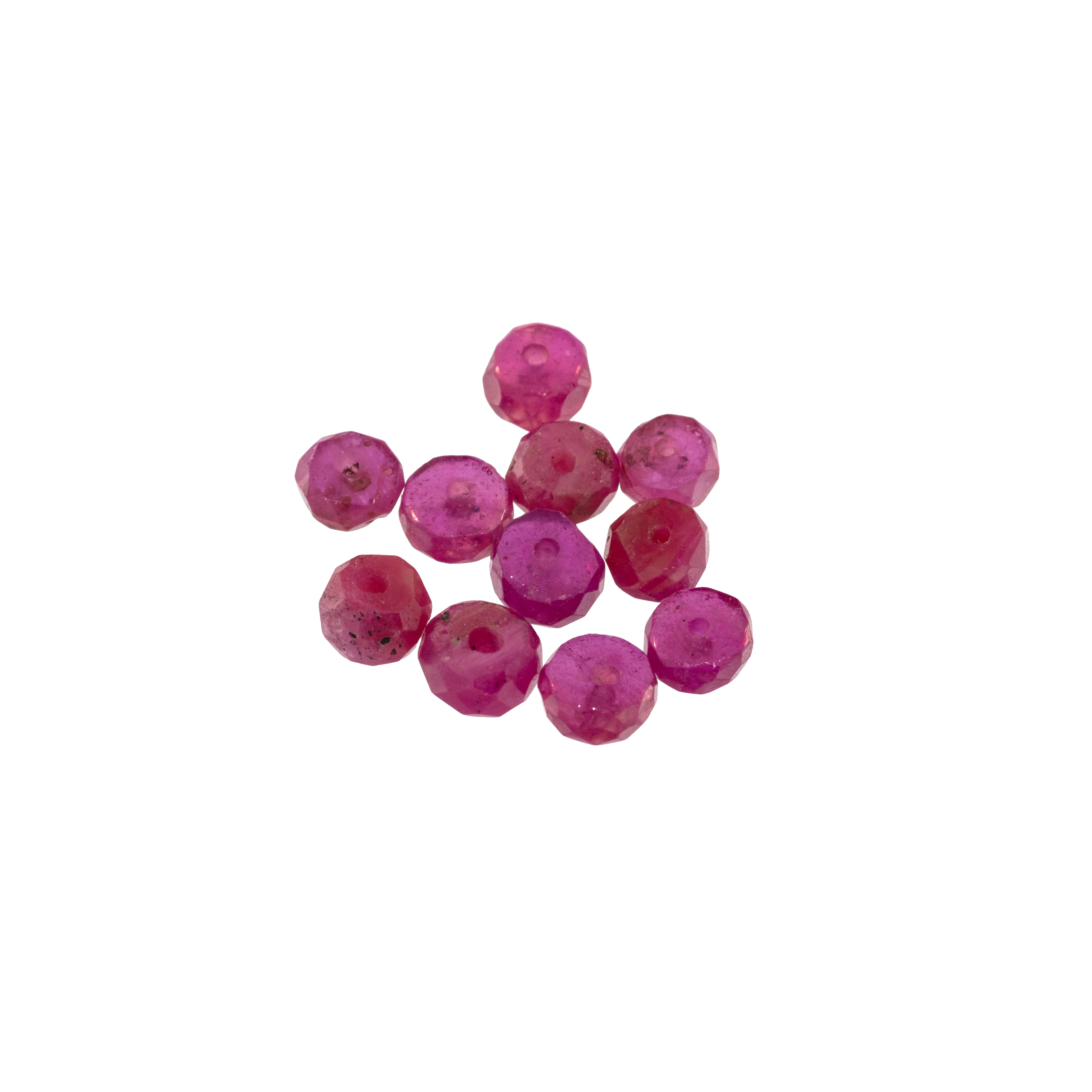 Ruby gemstone cluster