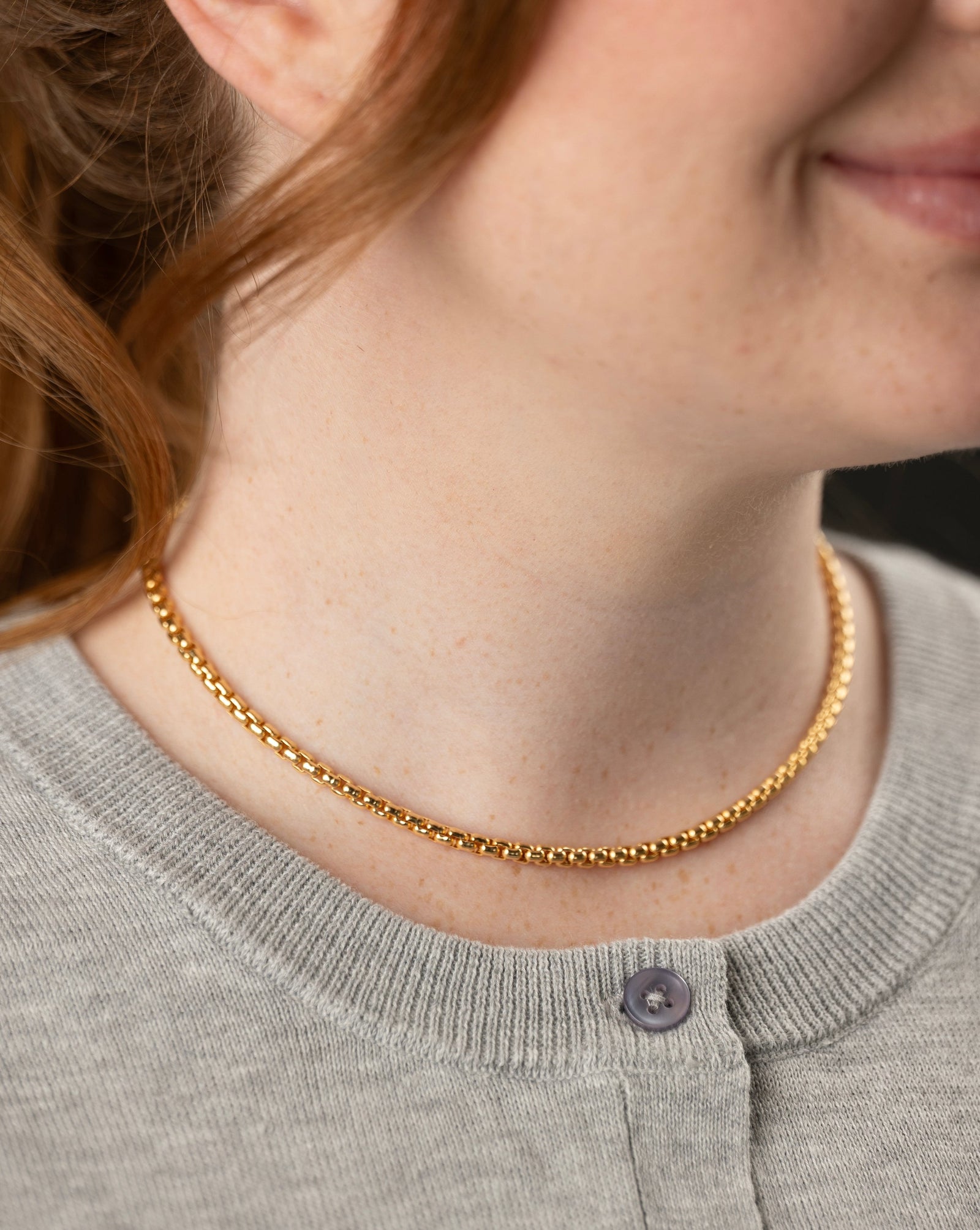 ★HARANG★ HR 343N_Snake Chain Necklace Heavy Snake Chain With Spring Ring Clasp, Heavy Snake Chain