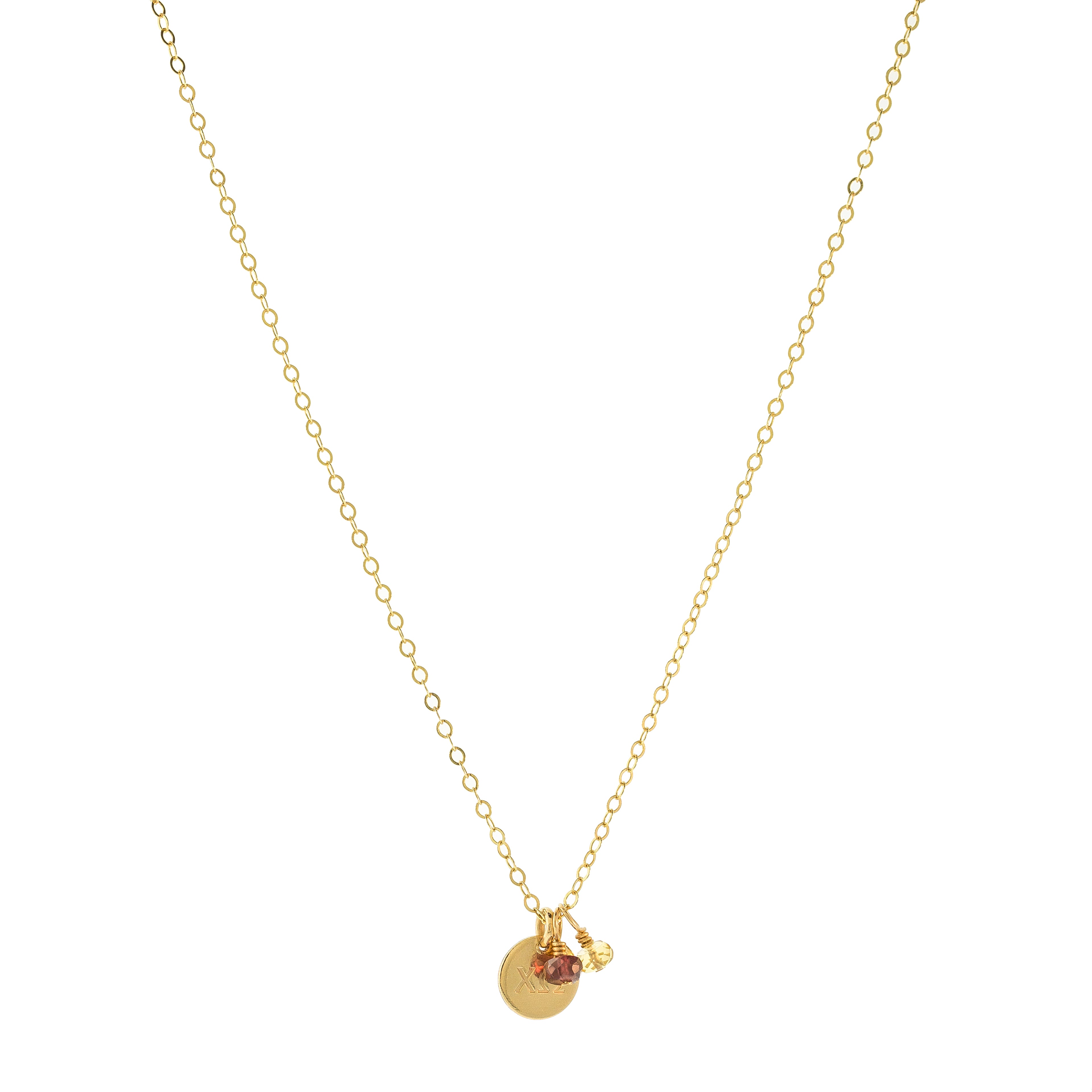 Sorority Charm Necklace — Chi Omega — Add Gemstones