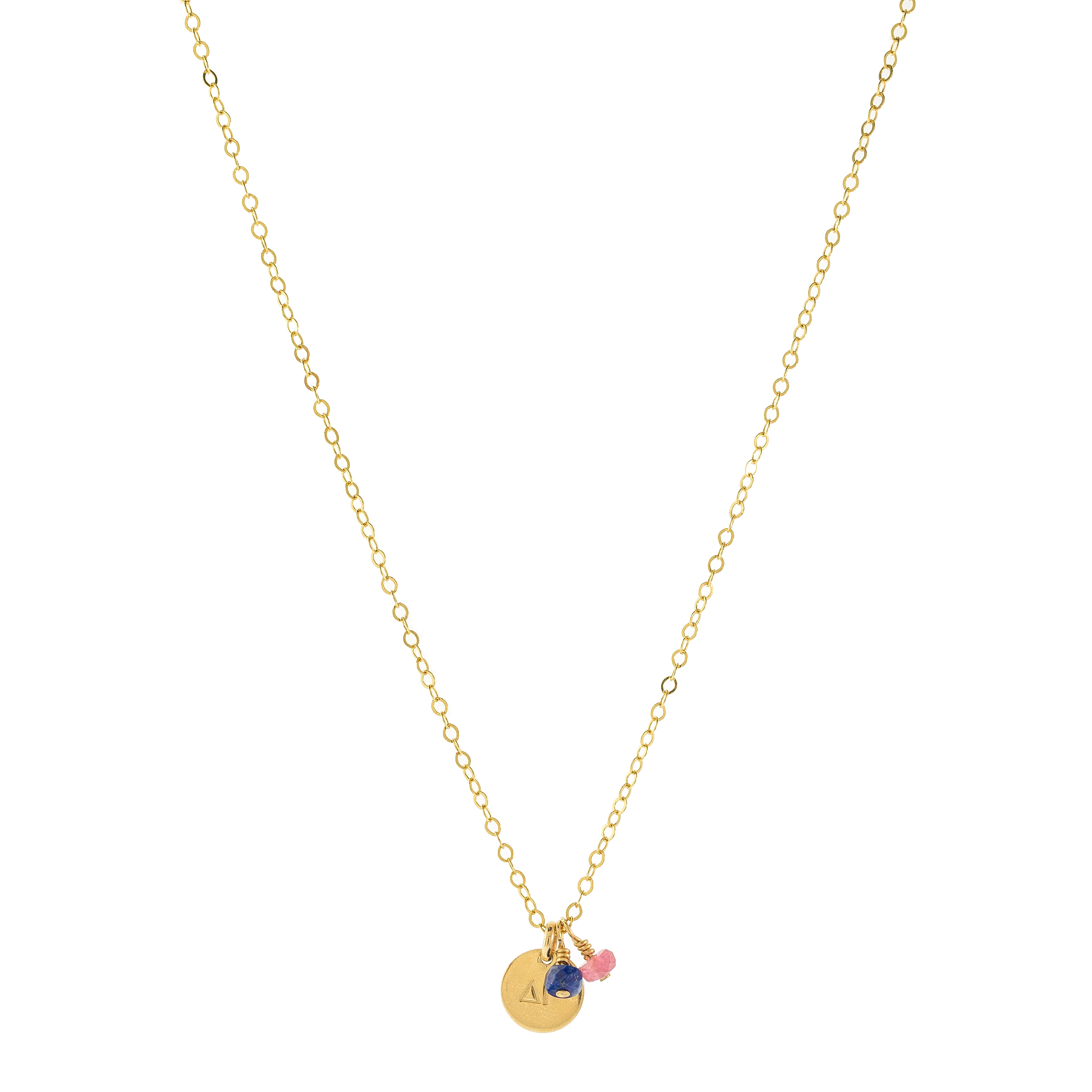 Sorority Charm Necklace — Delta Gamma — Add Gemstones