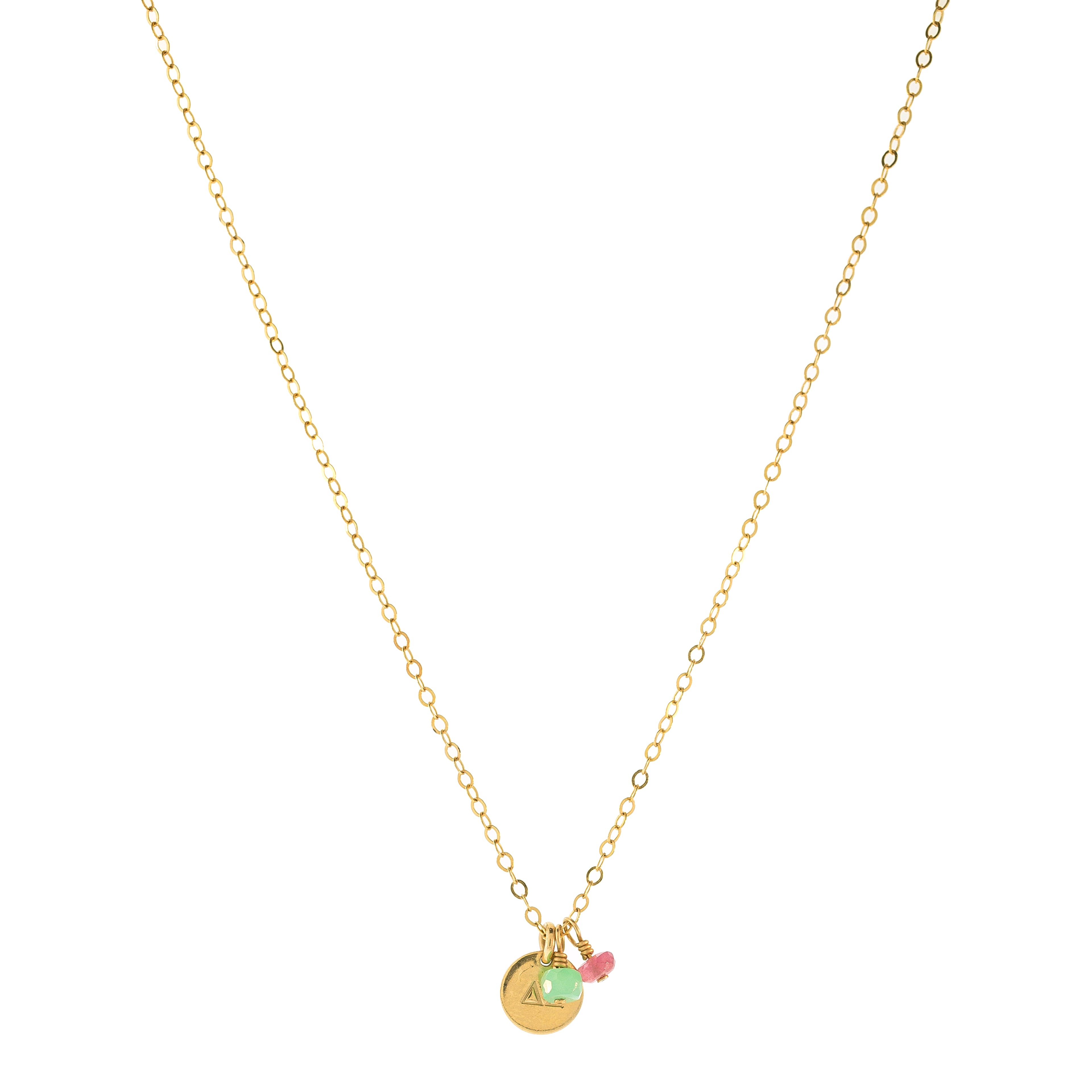 Sorority Charm Necklace — Delta Zeta — Add Gemstones