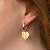 Sparkly Heart Hoops
