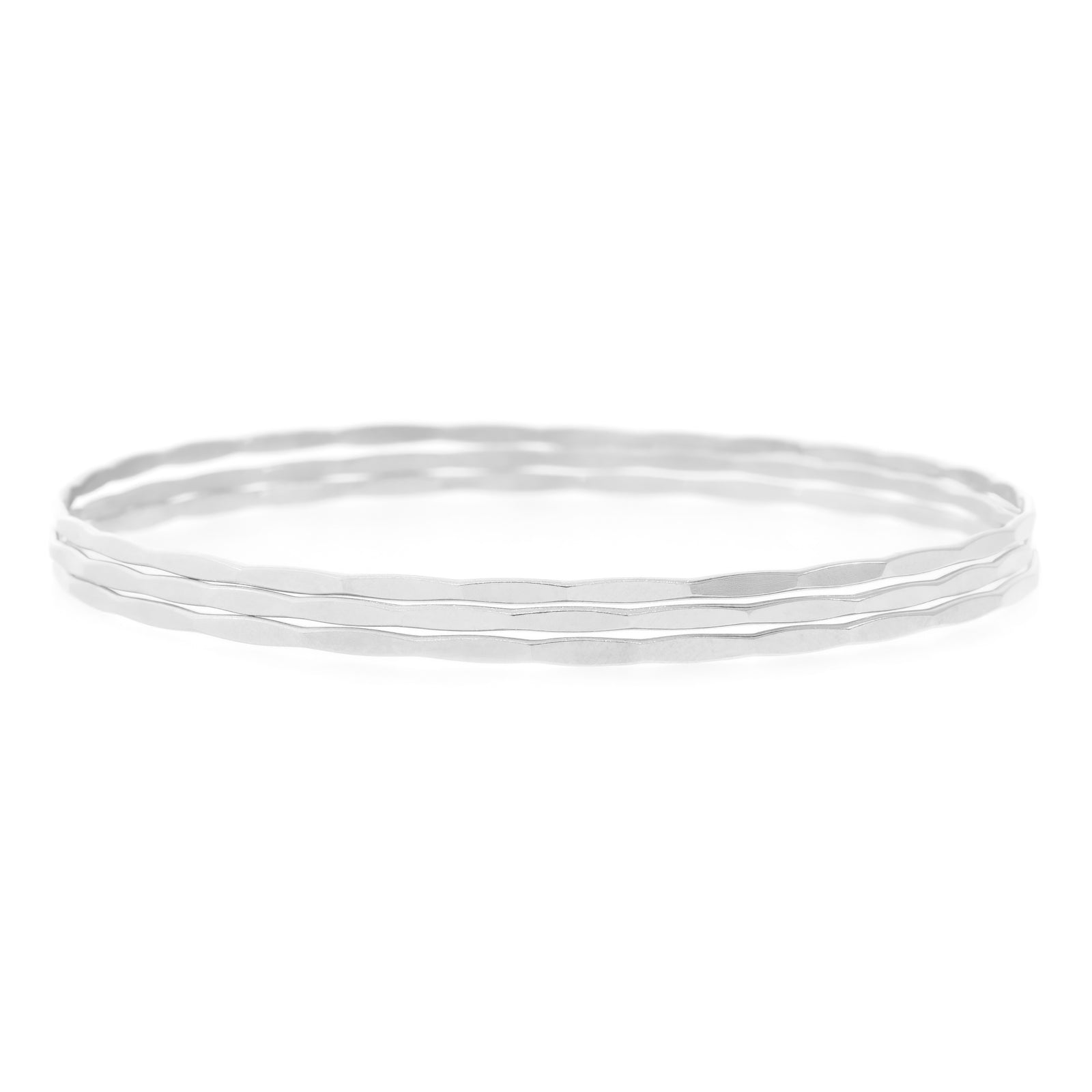 Thin Hammered Bangles - Judith Bright Jewelry