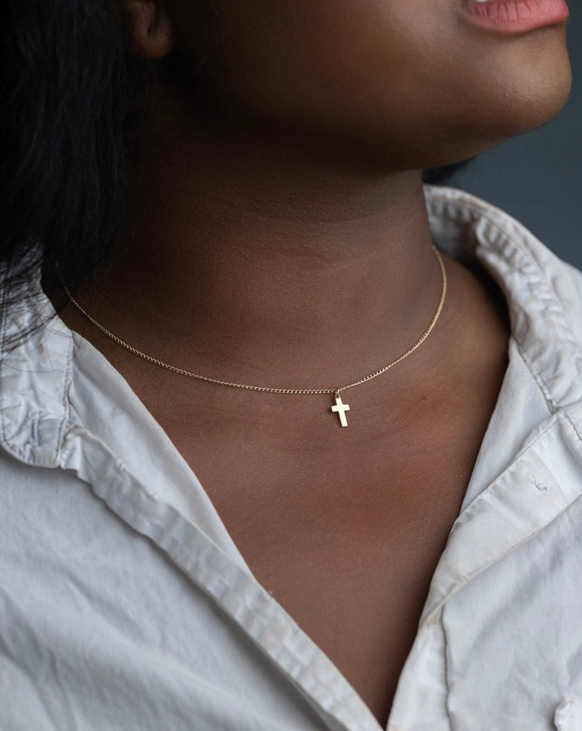 Tiny Cross Necklace | Judith Bright Jewelry