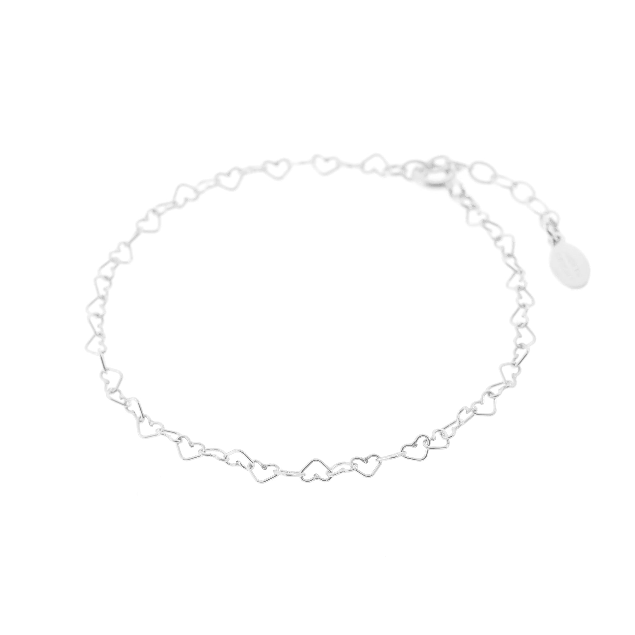 ◆HYERES LOR◆ Pebble Heart Silver (W) T-Bar Chain Bracelet Silver Heart T Bar Chain Bracelet - Etsy