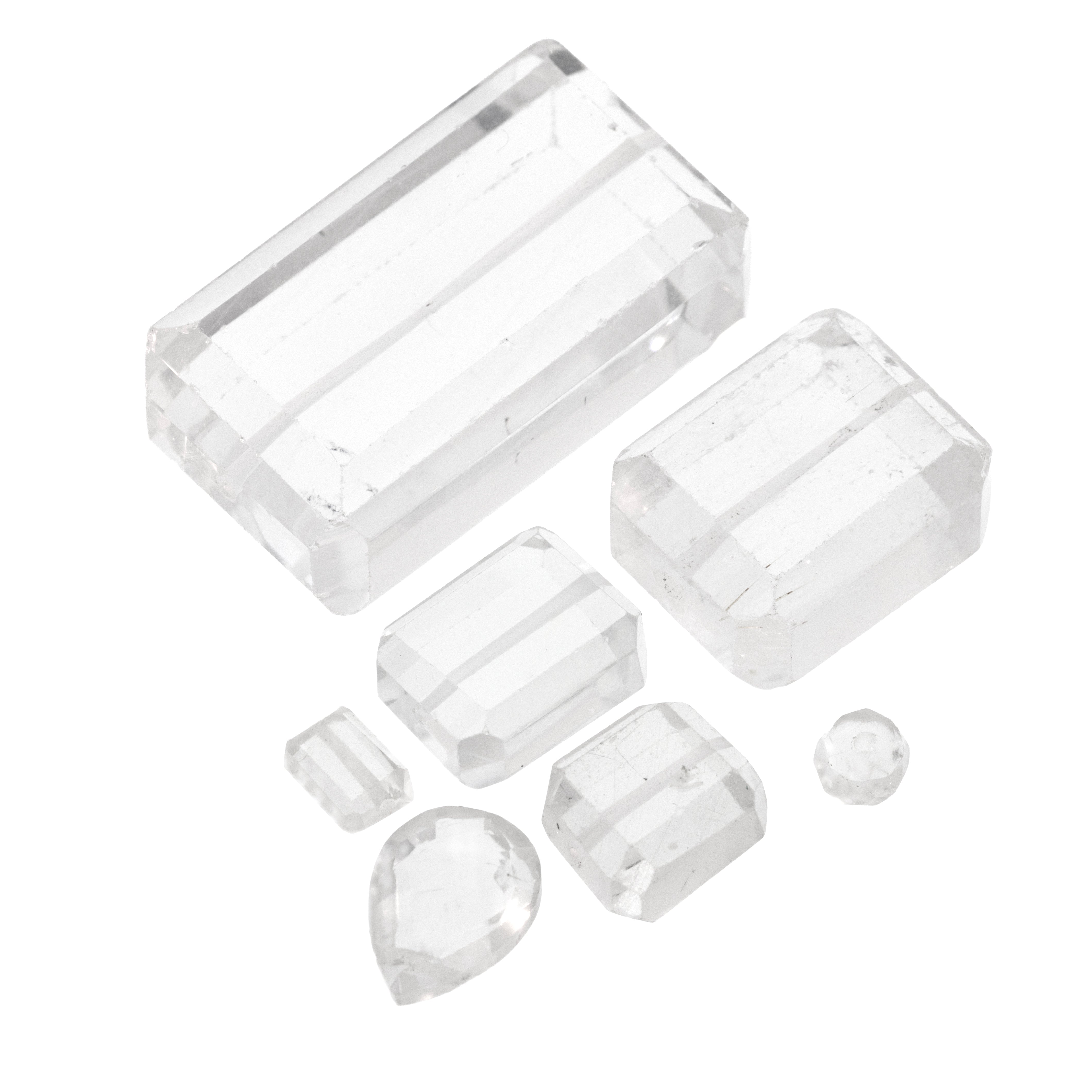 White Topaz gemstone cluster