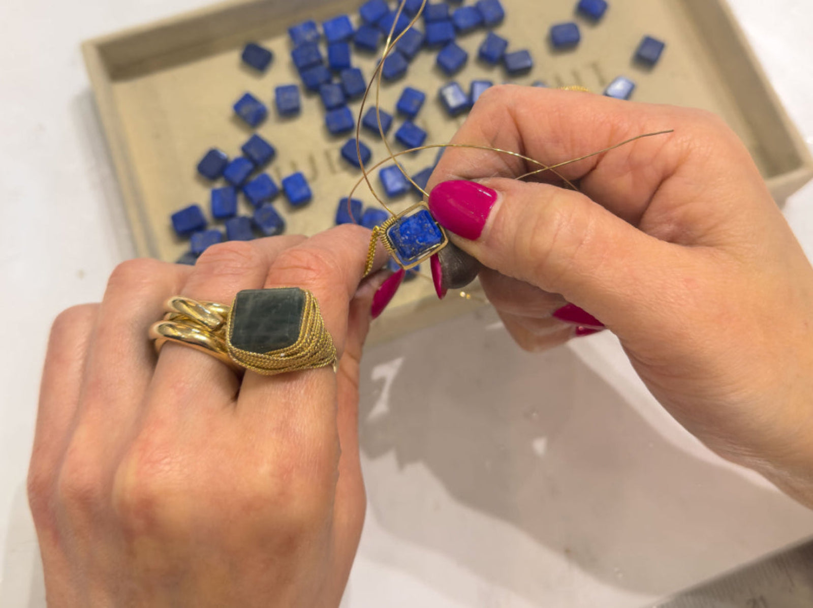 Judith Bright jewelry being made by hand in Nashville