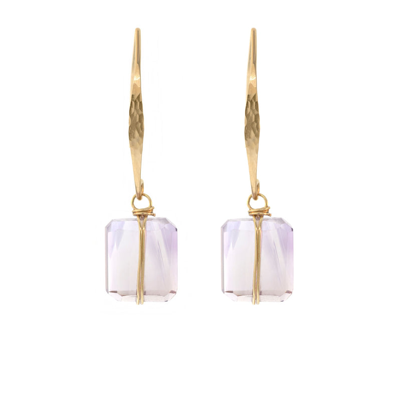 Lots O' Rock Hammered Wire Nugget Earrings