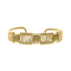 Petite Rock 3-Stone Twist Wire Cuff