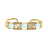 Petite Rock 3-Stone Twist Wire Cuff