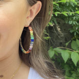 Rainbow Cleo Hoops
