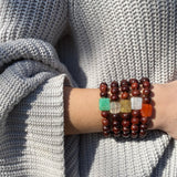 Lots O' Rock Redwood Bead Bracelet