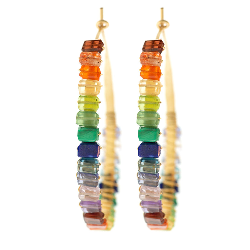 Rainbow Cleo Hoops