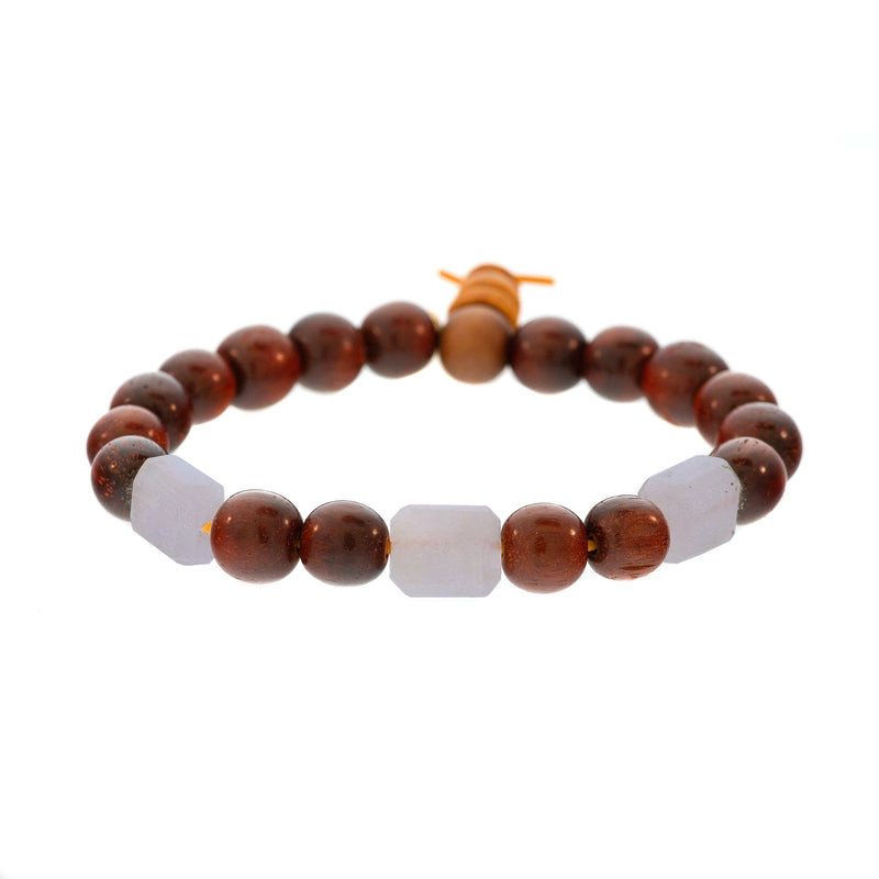 Raj Rock 3-Stone Redwood Bracelet