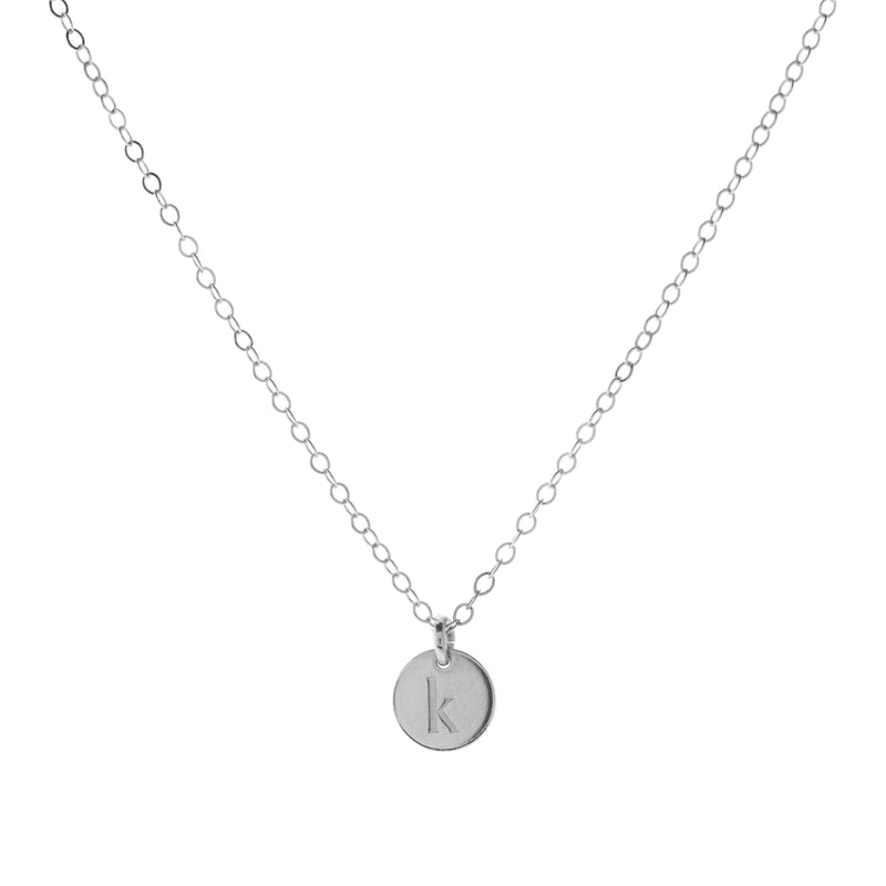 Sterling Silver Sideways Initial Necklace