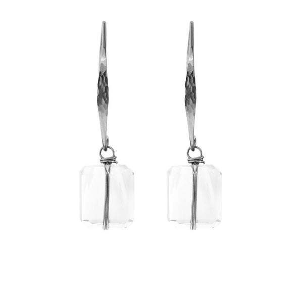 Lots O' Rock Hammered Wire Nugget Earrings