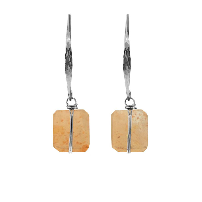 Lots O' Rock Hammered Wire Nugget Earrings